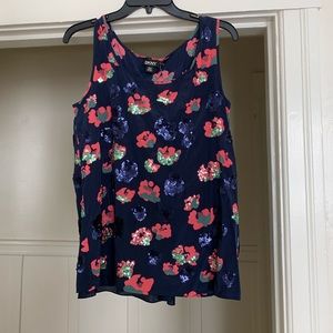 DKNY Sequin Floral Shirt